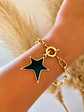 Pulsera Estrella Black maxi Eslabones tradicionales Gold - Miniatura 2