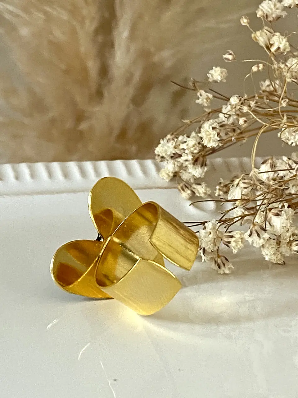 Anillo Corazón Black esmaltado Baño oro 18 k 6
