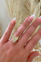 Anillo Corazón Circones Gold Ajustable - Miniatura 3