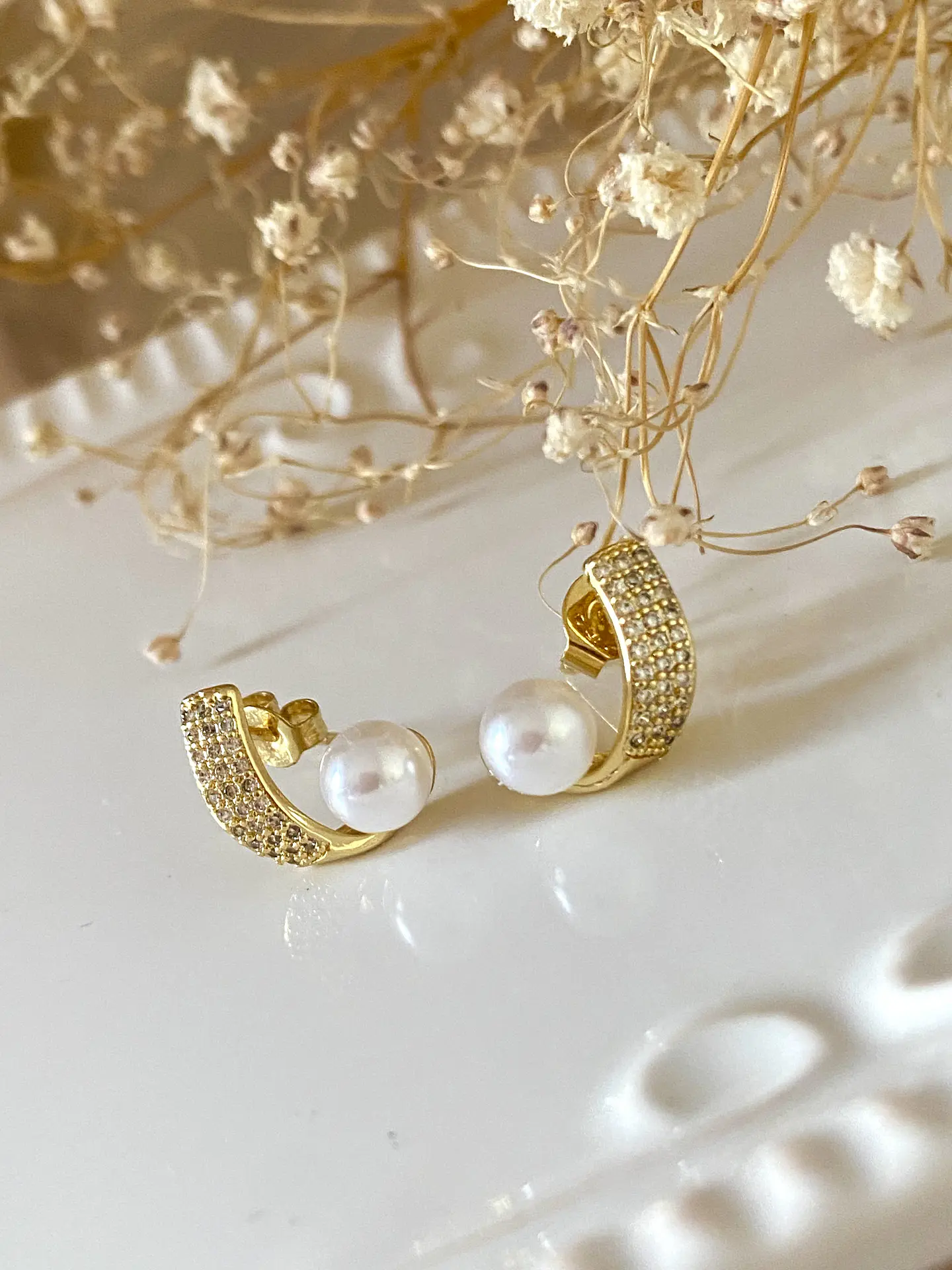 Aros Perla Circones Gold 1
