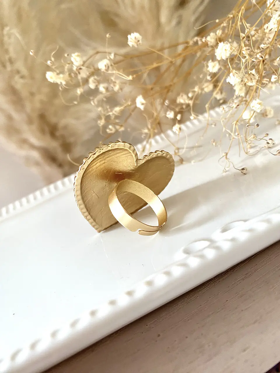 Anillo Maxi Corazon Gold Ajustable  4
