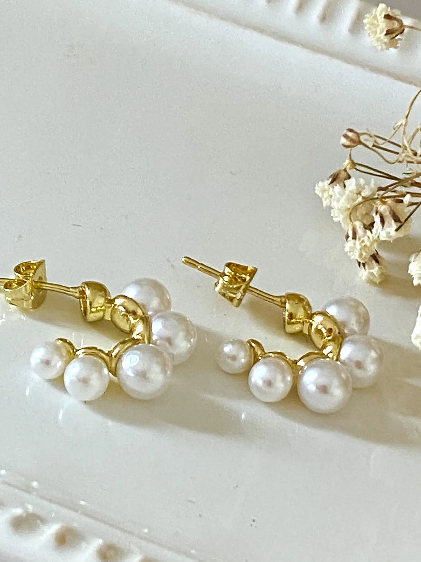 Aros Argolla Perlas Gold 1