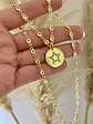 Collar cadenita cristales medalla Estrella - Miniatura 3