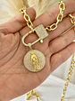 Collar Maxi Medalla Virgen  broche Maxi candado  - Miniatura 2