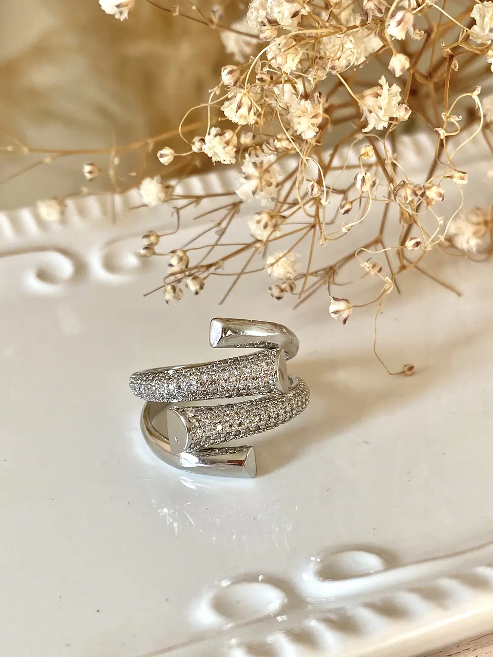 Anillo Entrelazado Circones Silver  2