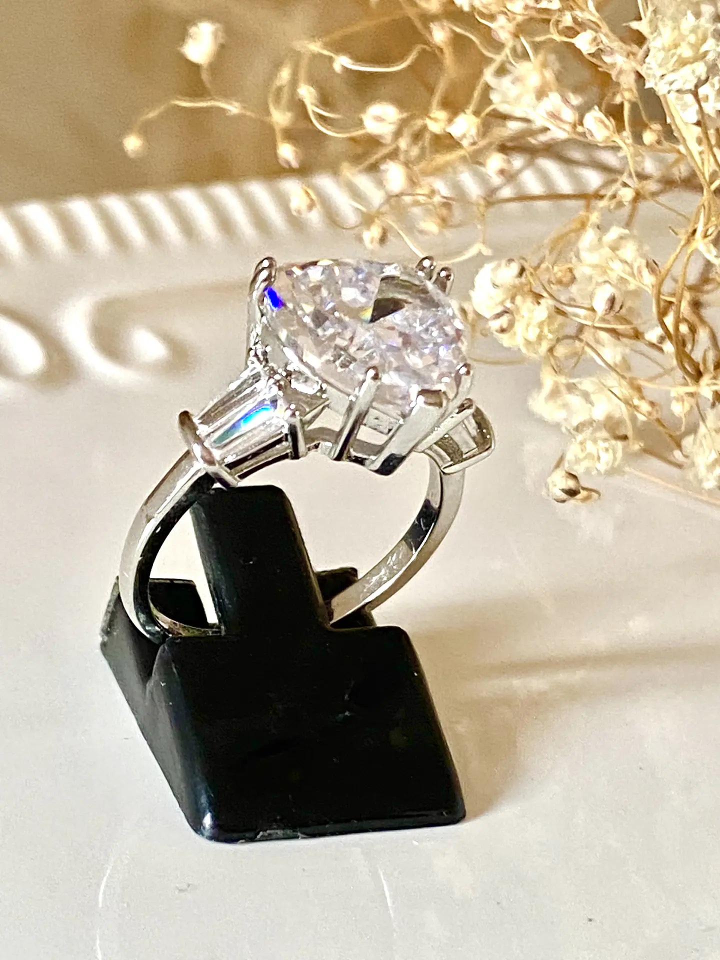 Anillo Maxi Corazón Cristal Facetado  4