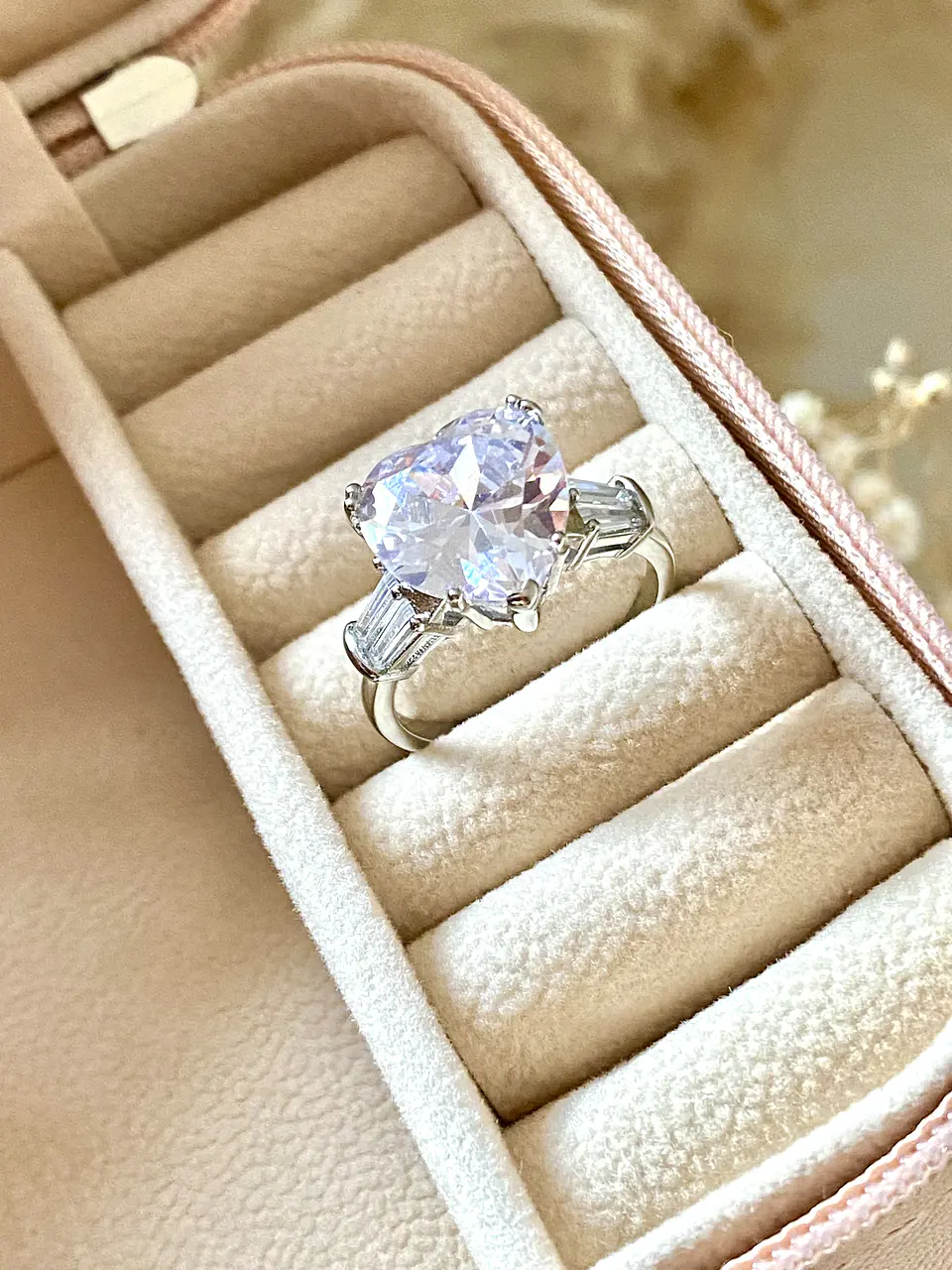 Anillo Maxi Corazón Cristal Facetado  5