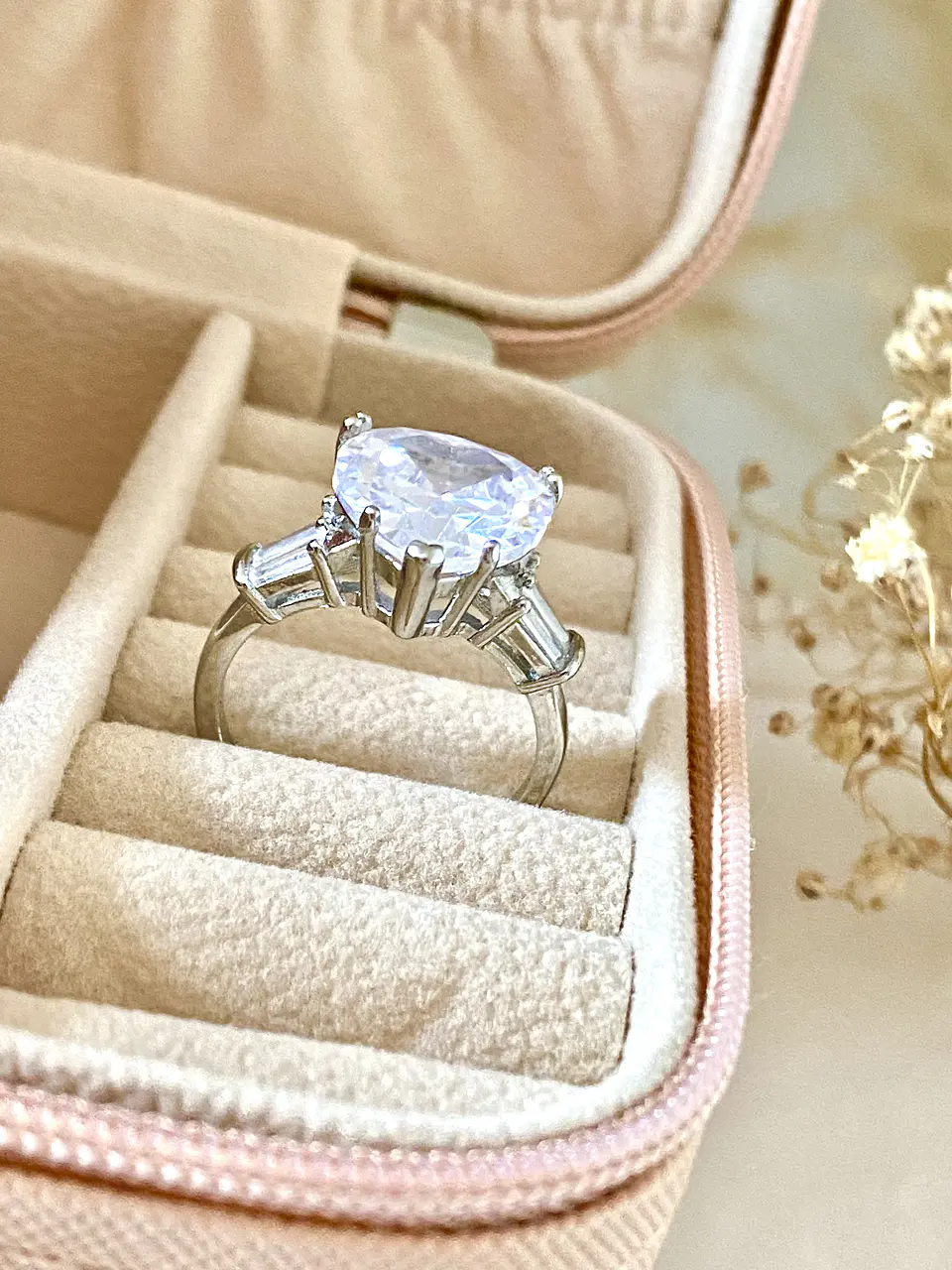 Anillo Maxi Corazón Cristal Facetado  6