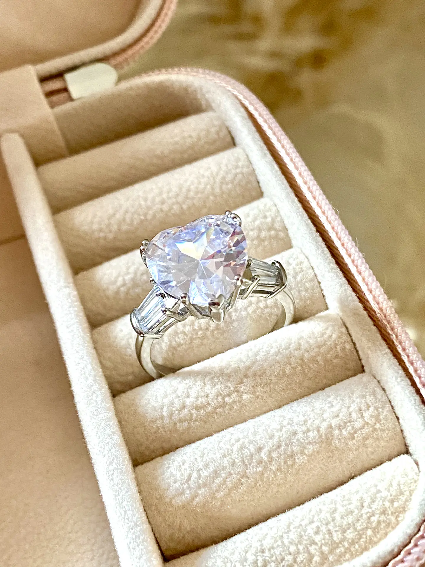Anillo Maxi Corazón Cristal Facetado  7