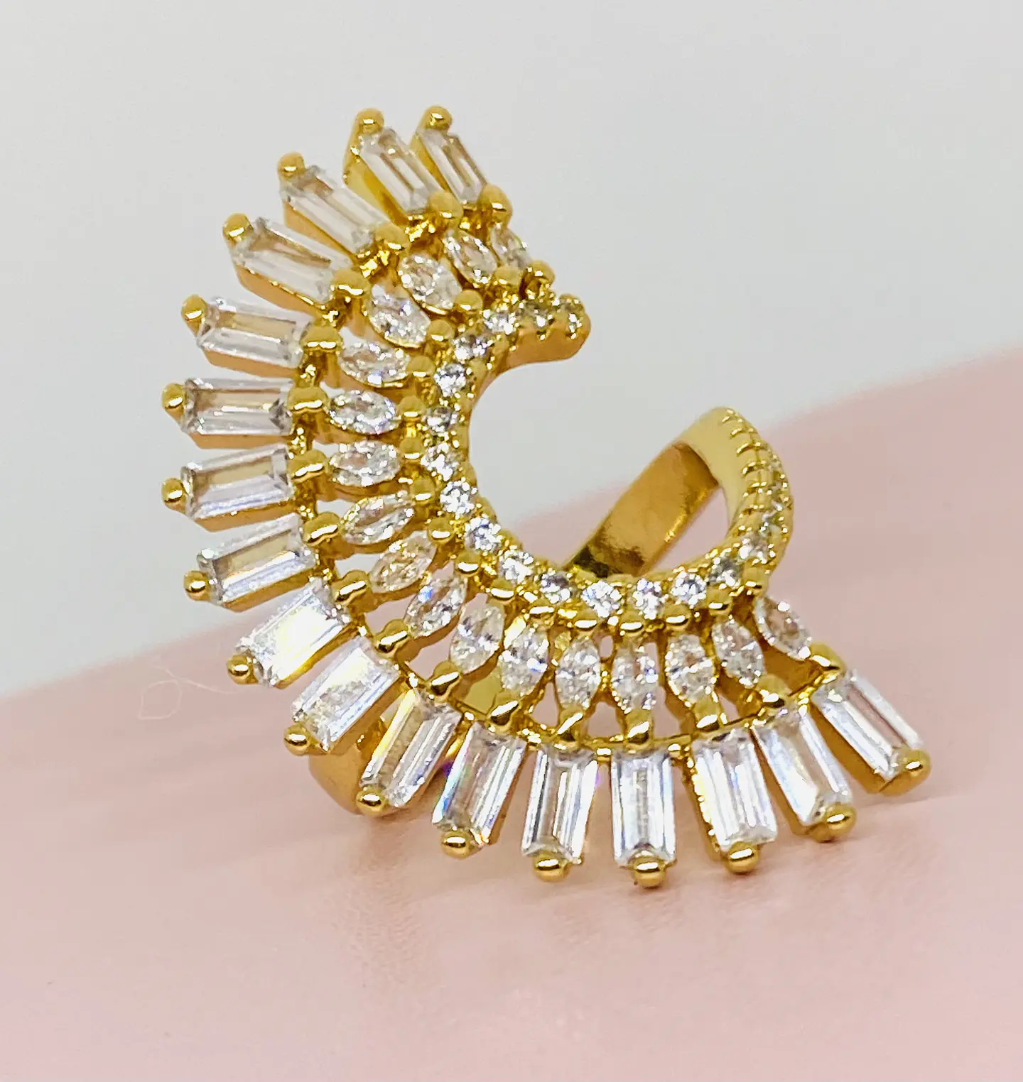 Anillo Abanico Circones Gold  1