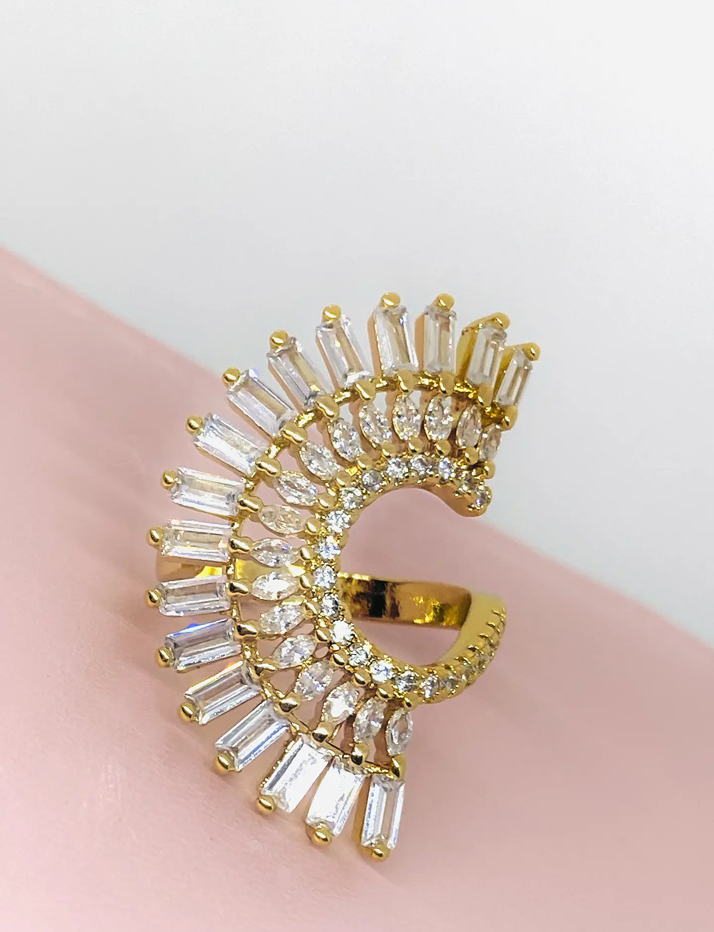 Anillo Abanico Circones Gold  4