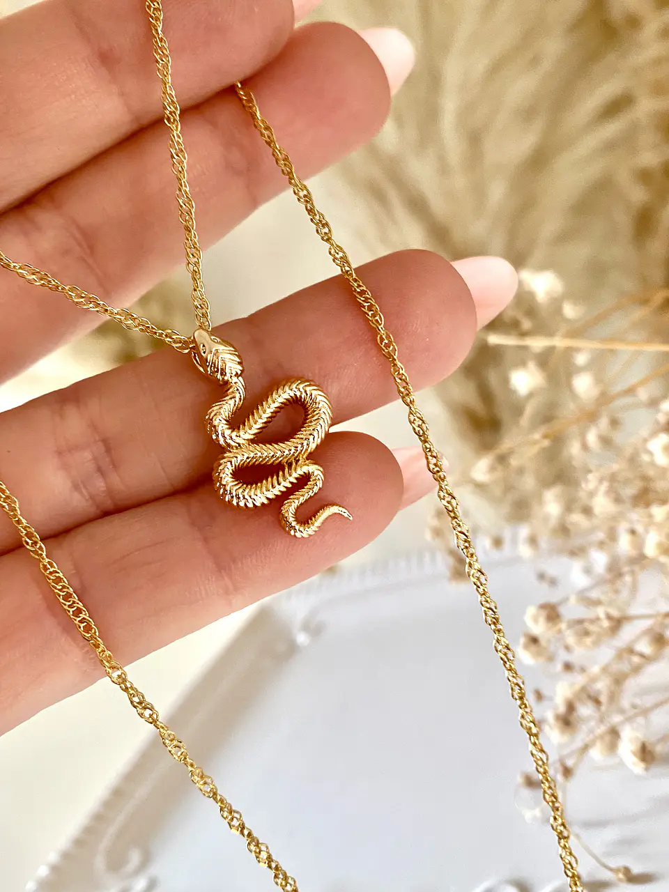 Collar Cadena Serpiente Gold 1