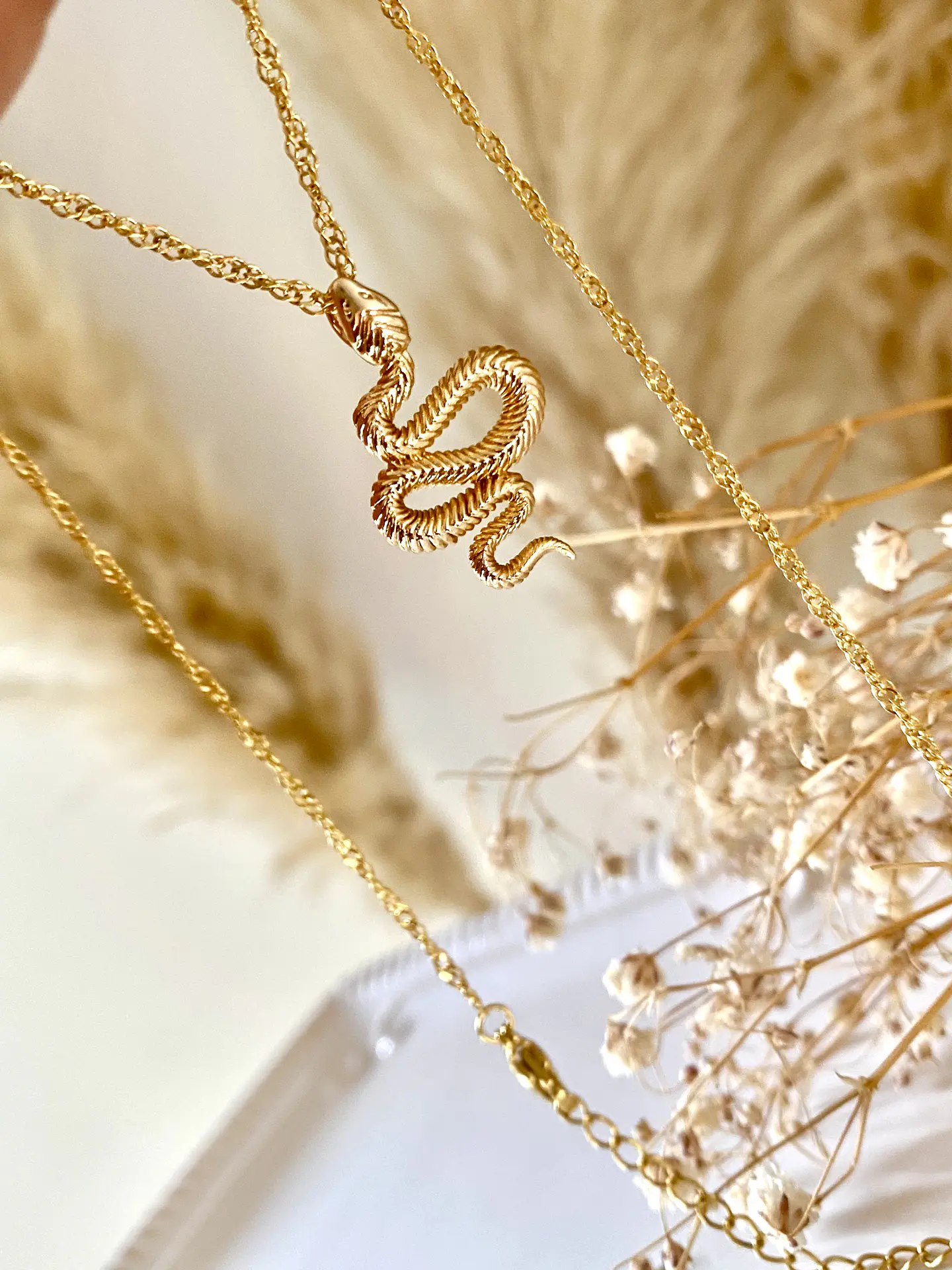 Collar Cadena Serpiente Gold 3