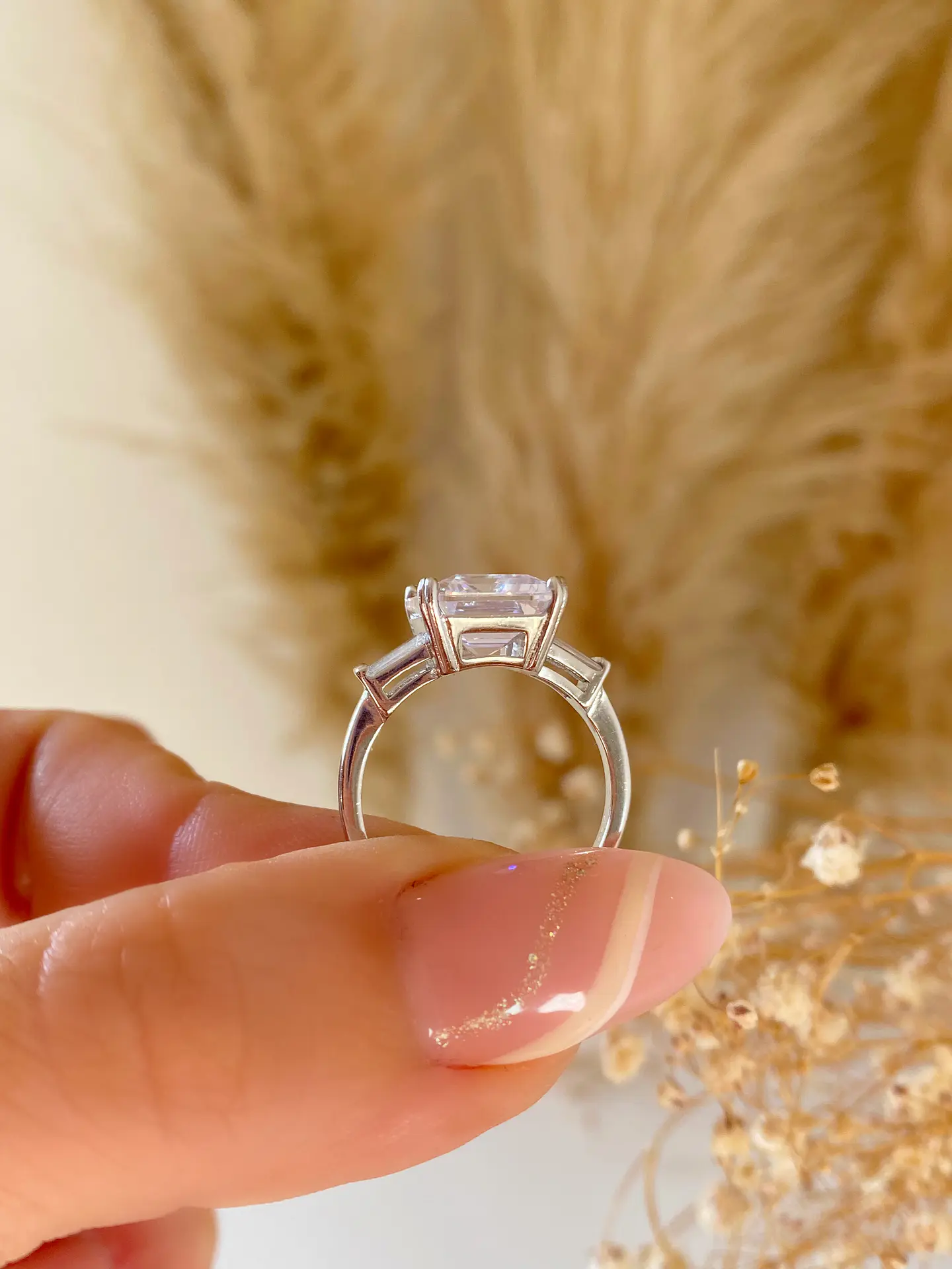 Anillo Maxi Solitario Cristal Silver  3
