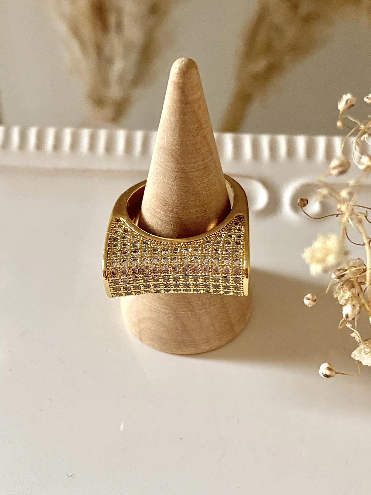 Anillo Maxi Cintillo Frontal Gold 4