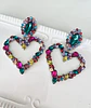 Maxi Aros Corazón Strass Colores  - Miniatura 2