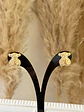 Aros Osito con circones gold - Miniatura 1