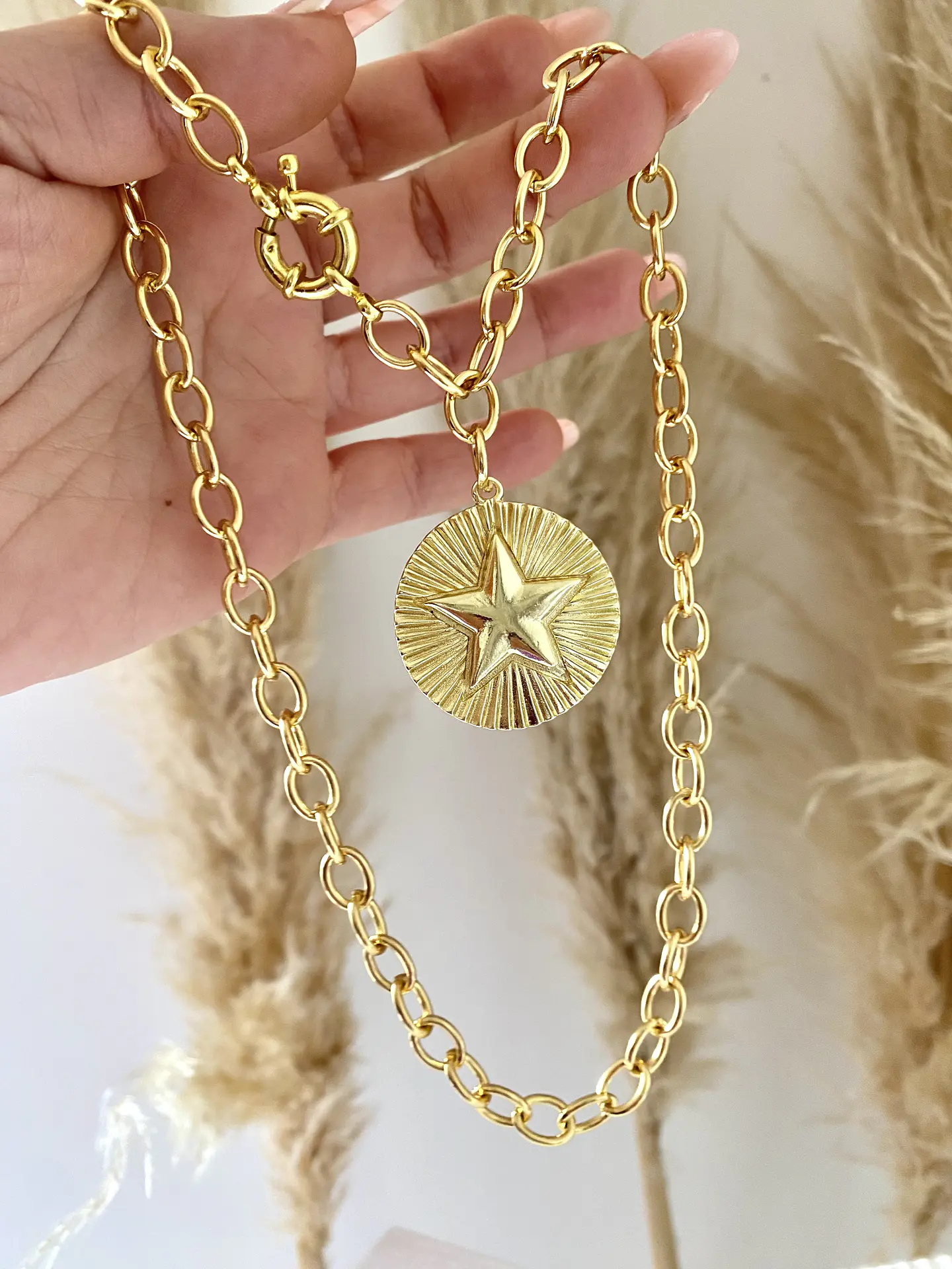 Collar Maxi Medallón Estrella gold 2
