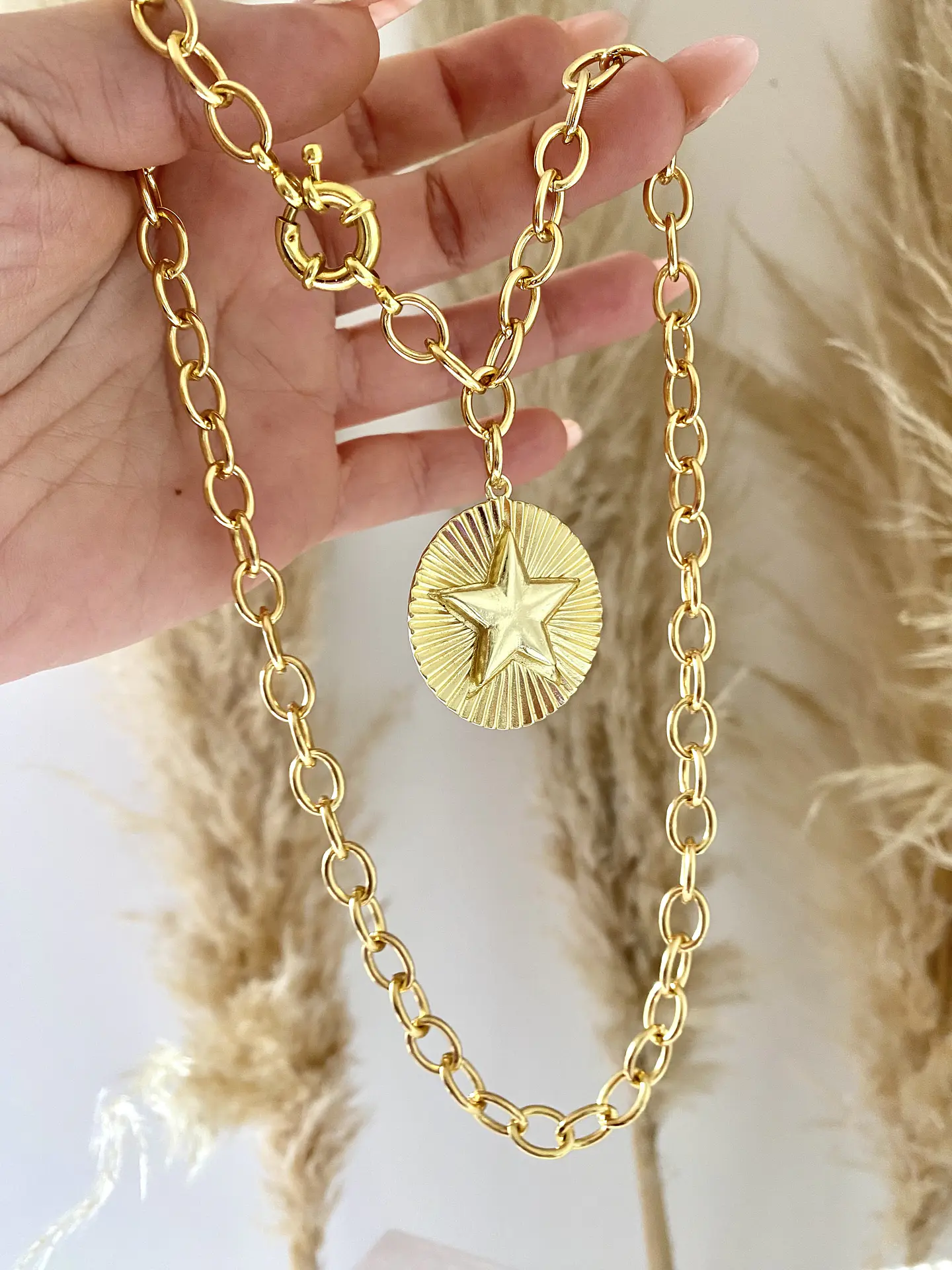 Collar Maxi Medallón Estrella gold 3