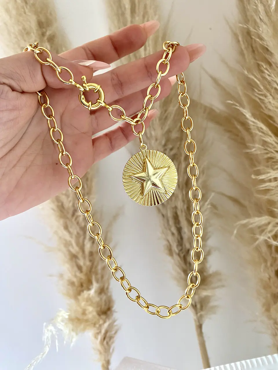 Collar Maxi Medallón Estrella gold 4