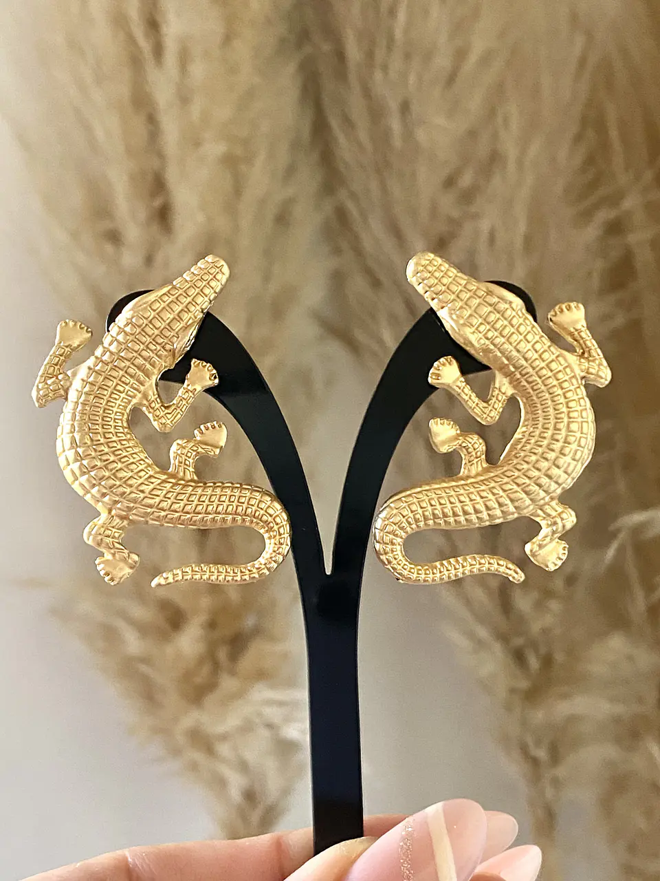 Aros Maxi Cocodrilo Gold 4