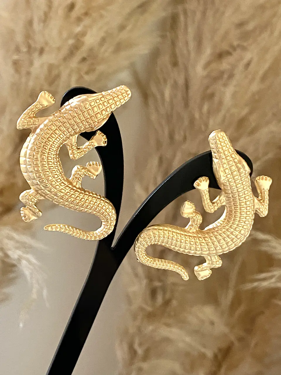 Aros Maxi Cocodrilo Gold 1