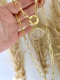 Collar Maxi Ojo Circones y cristal gold - Miniatura 3