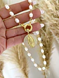 Collar Perlas medalla Virgen circones gold - Miniatura 2