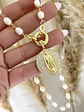 Collar Perlas medalla Virgen circones gold - Miniatura 1