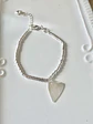 Pulsera Mostacilla corazón silver - Miniatura 1