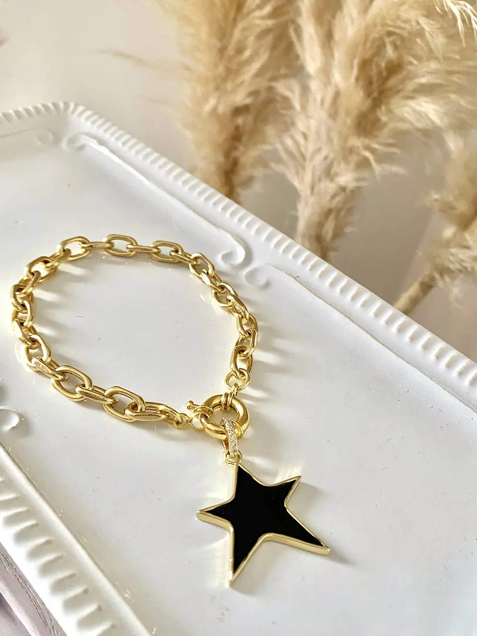 Pulsera maxi Eslabones Estrella Black  2