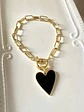 Pulsera Corazón Black  esmaltado gold - Miniatura 1