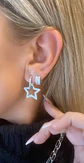 Aros Estrella Silueta circones silver  - Miniatura 1