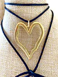 Collar Cinto negro Maxi Corazon  - Miniatura 2
