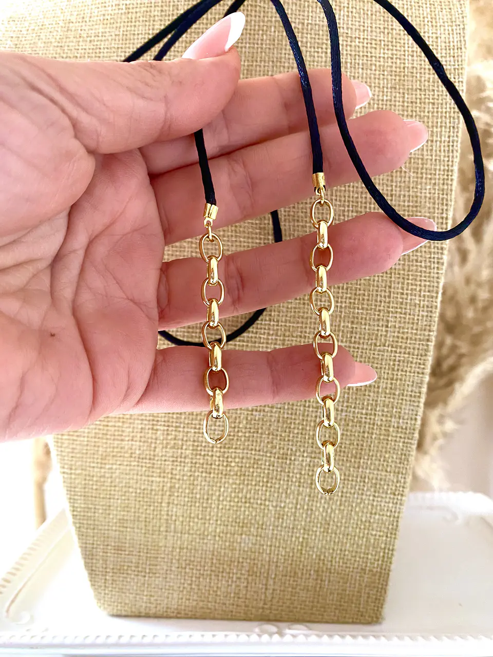 Collar Cinto negro Maxi Corazon  4