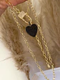 Maxi collar Corazon Black Maxi Broche candado - Miniatura 2