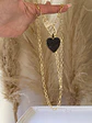 Maxi collar Corazon Black Maxi Broche candado - Miniatura 4
