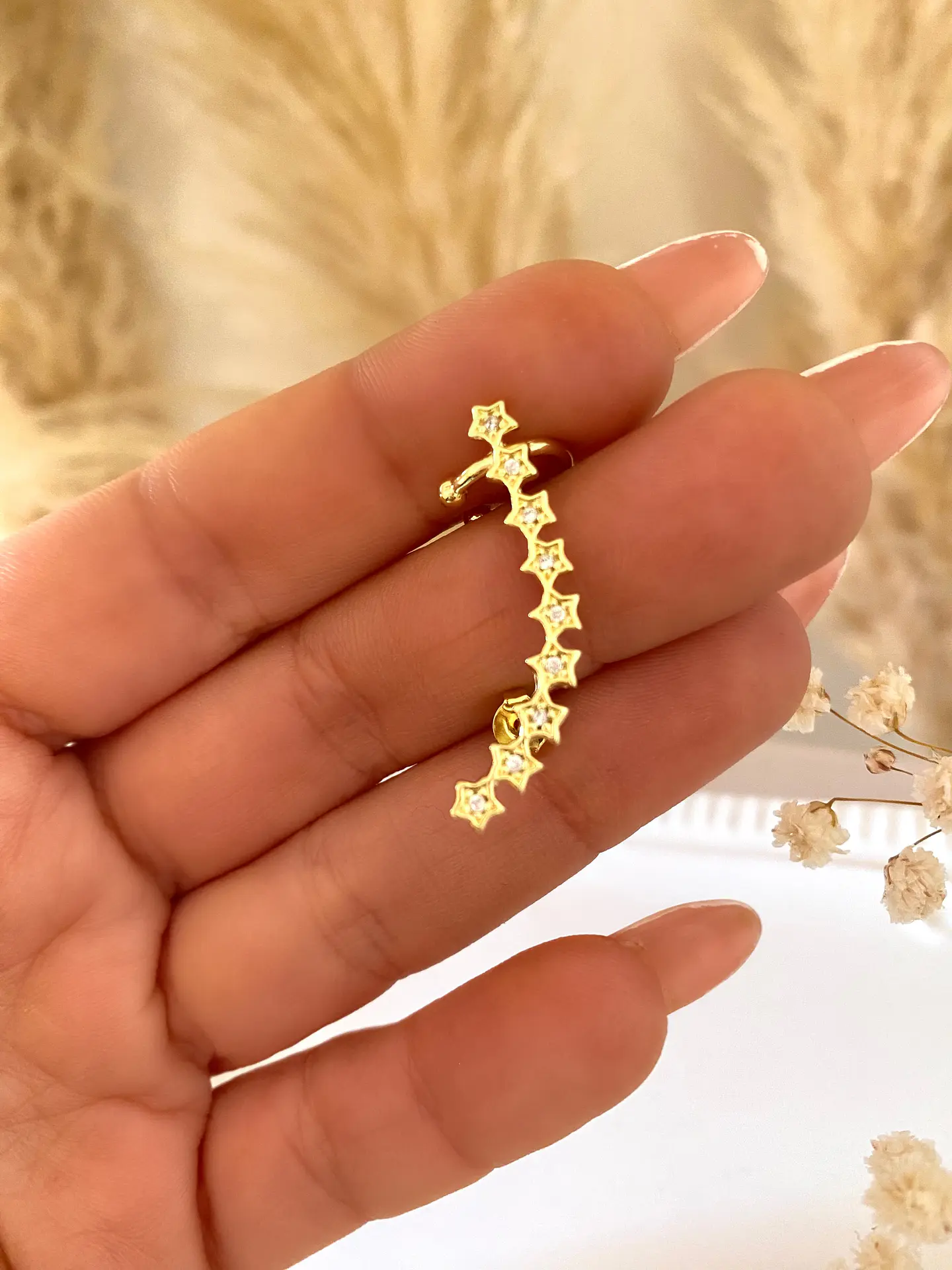 1 Aro Trepador Estrellitas Circones gold 3