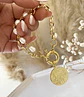 Brazalete Perlas y eslabones Moneda Francesa gold - Miniatura 1