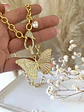 Collar Eslabones Mariposa broche Luxury Corazón gold - Miniatura 1