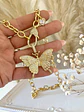 Collar Eslabones Mariposa broche Luxury Corazón gold - Miniatura 3