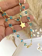 Collar eslabones turquesa Estrellita - Miniatura 1
