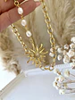 Collar Sol Perlas y eslabones enchapados gold - Miniatura 3