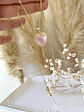 Collar Corazón  Rosa cadena ajustable  - Miniatura 2