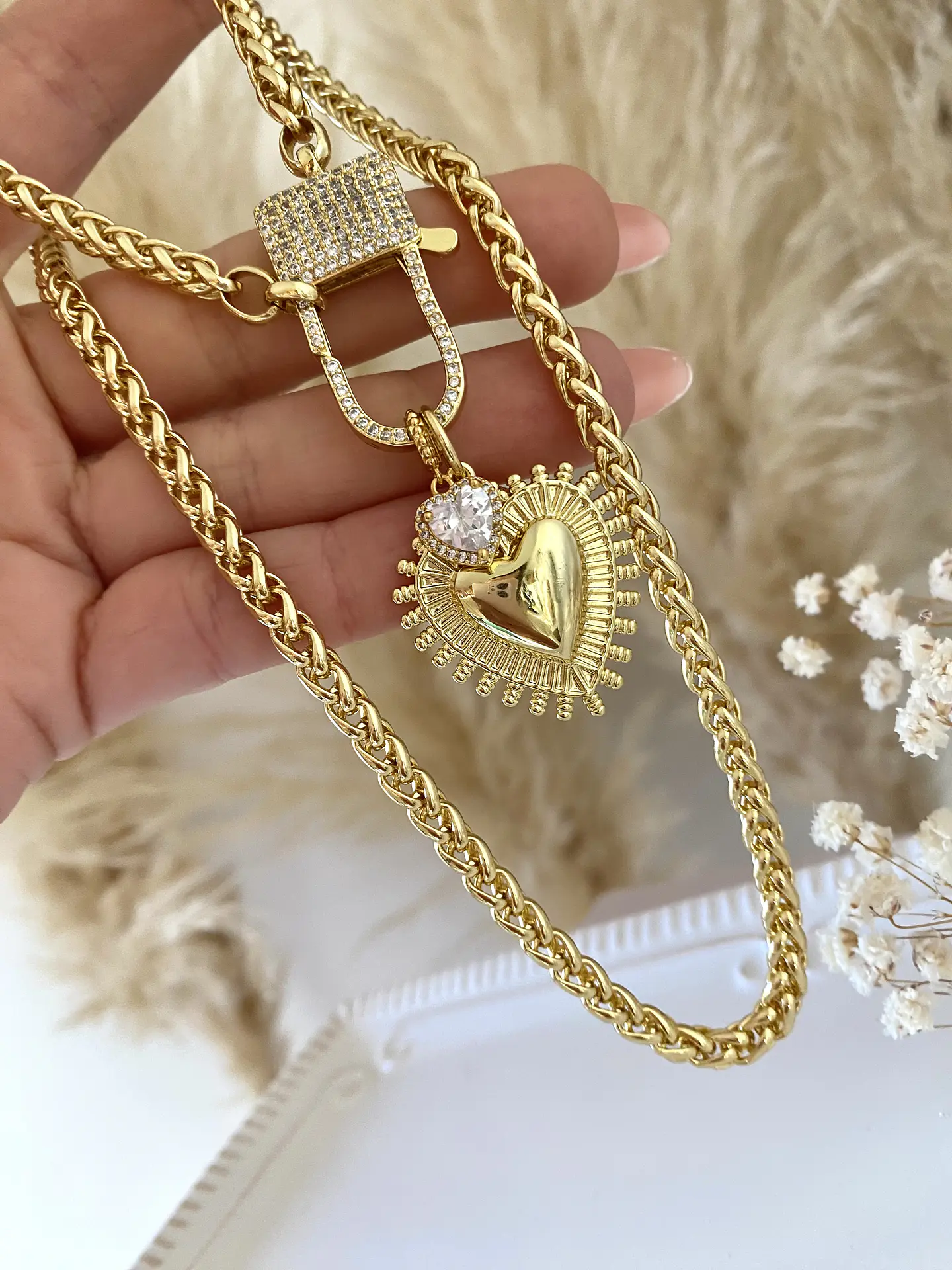 Collar Detente Maxi Broche Candado Luxury 3