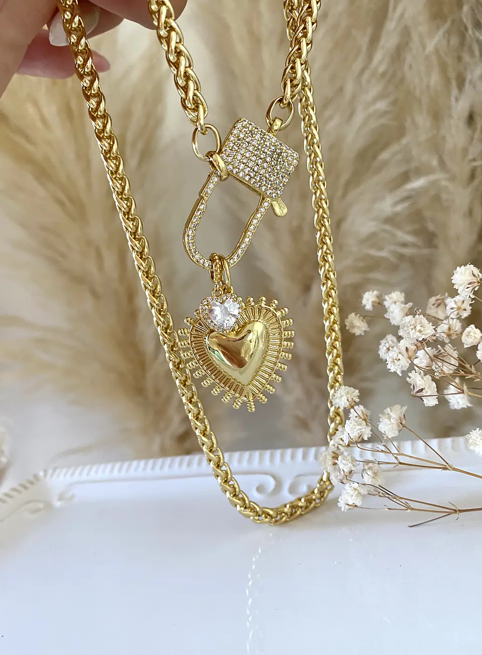 Collar Detente Maxi Broche Candado Luxury 4