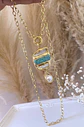 Collar Maxi dije Turquesa Nácar y Perla gold  - Miniatura 1