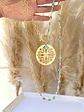 Maxi collar Medallón y Cadena turquesa gold - Miniatura 2