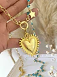 Collar Maxi Corazon Detente cadena mixta gold - Miniatura 2