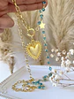 Collar Maxi Corazon Detente cadena mixta gold - Miniatura 1